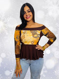 Chocolate ruffle top