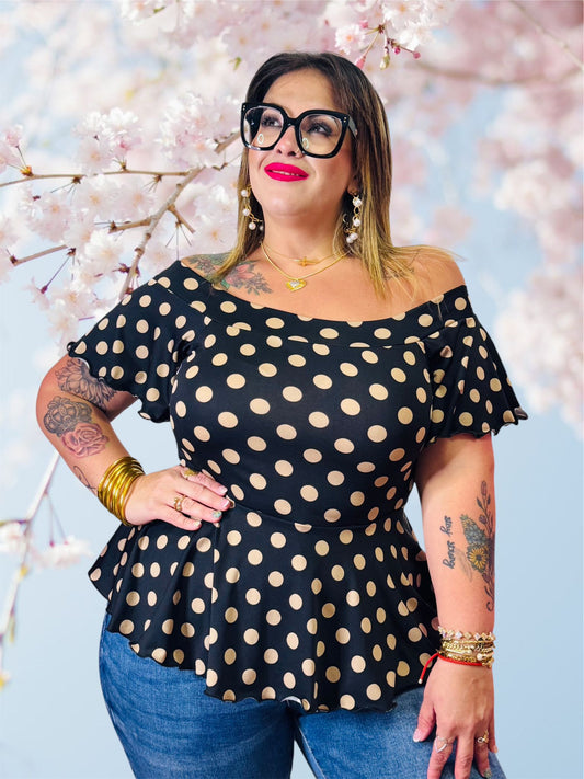 Off the shoulder lycra top