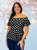 Off the shoulder lycra top