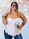 Lace up lycra top