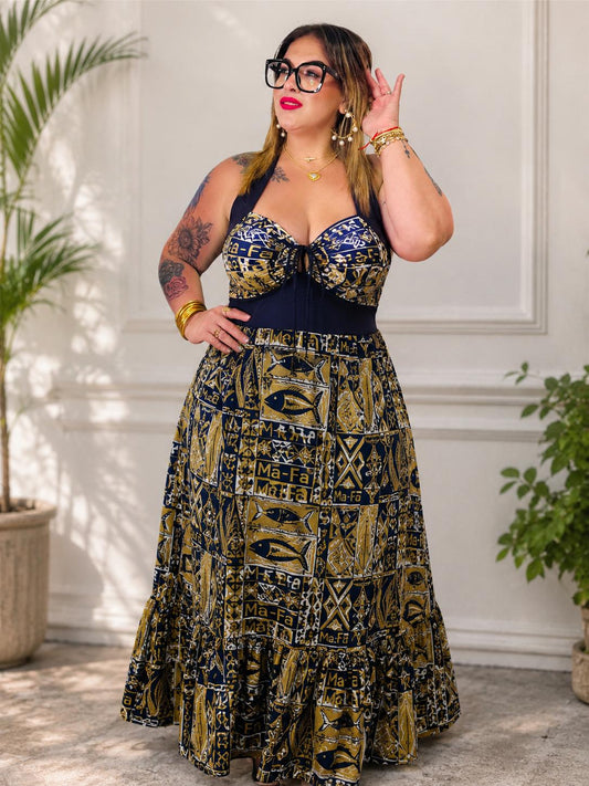 Vestido Largo Estampado Boho Chic