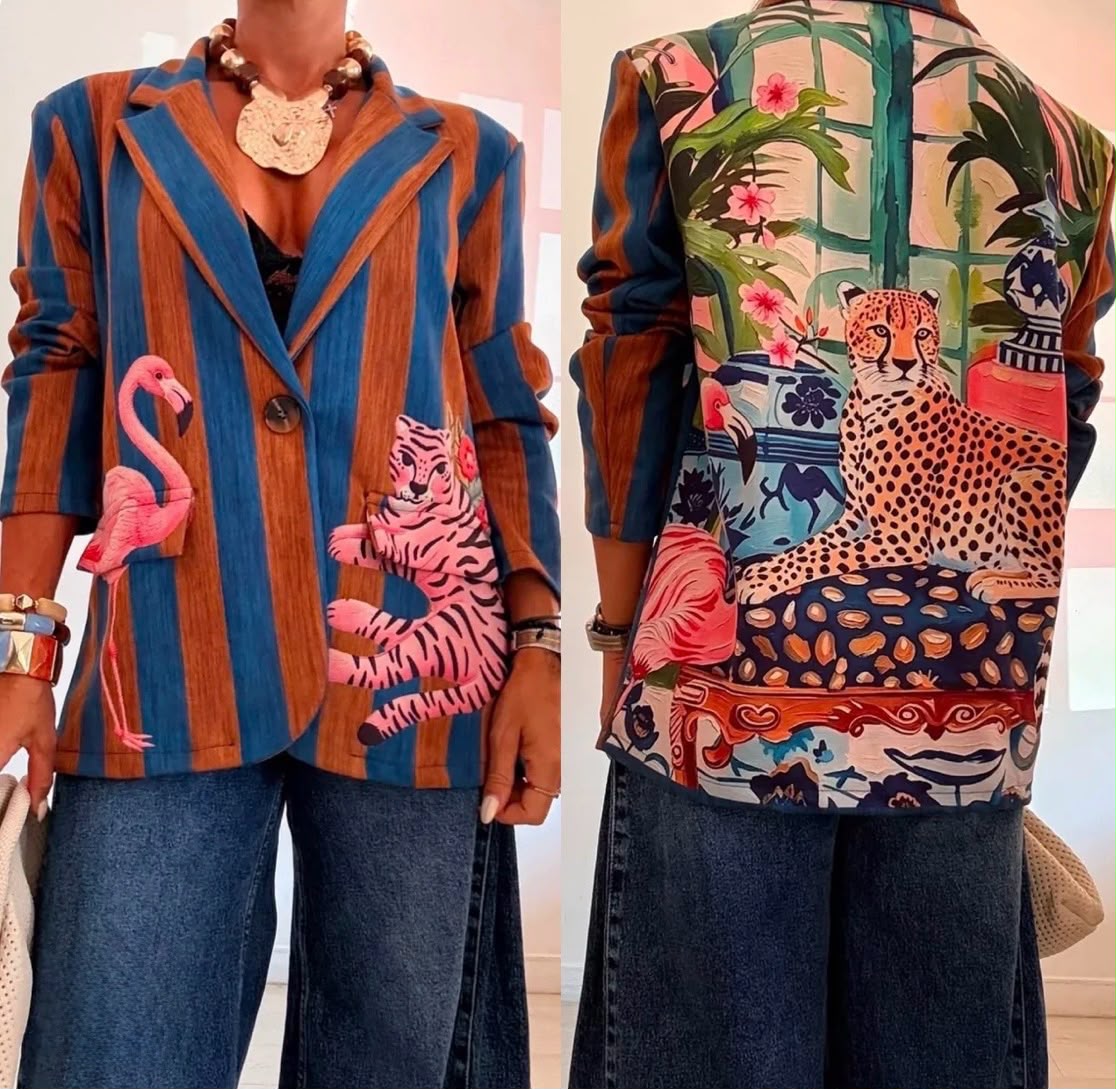 Animal Design Italian Blazer