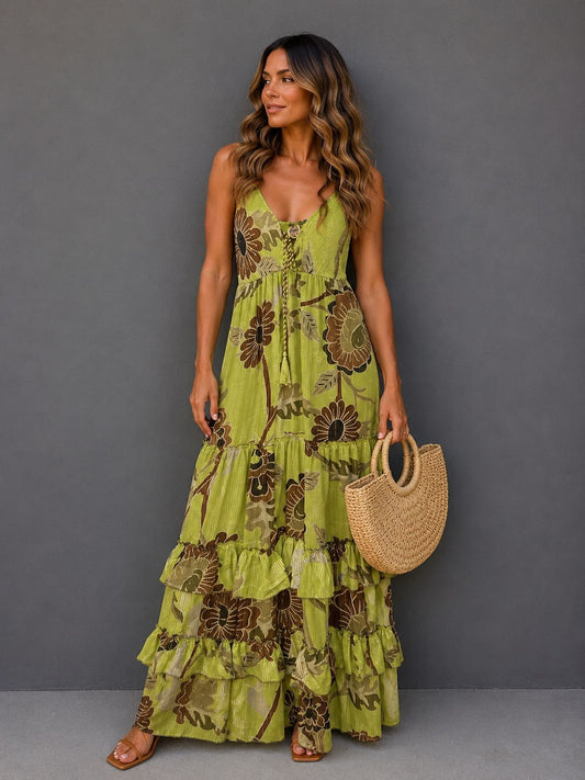 Tropical Olive Dress