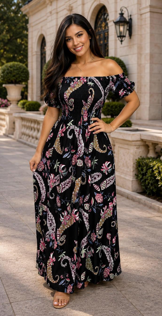 Vestido largo con detalles