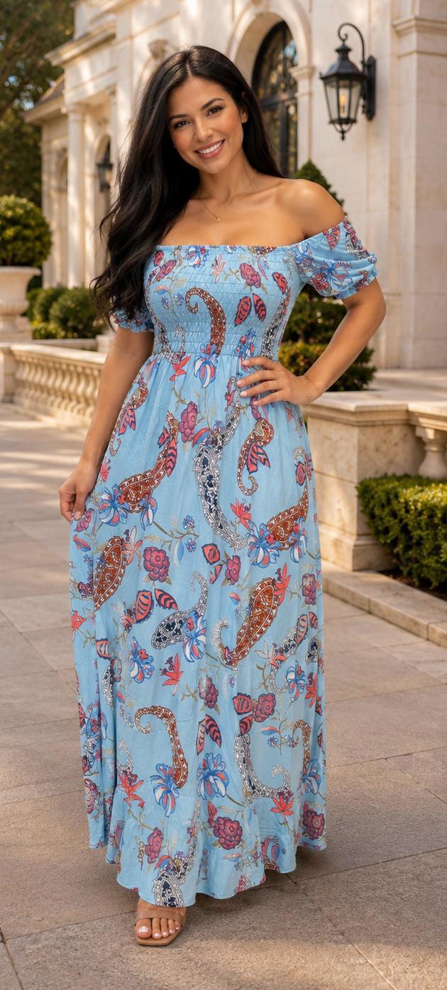 Vestido largo con detalles